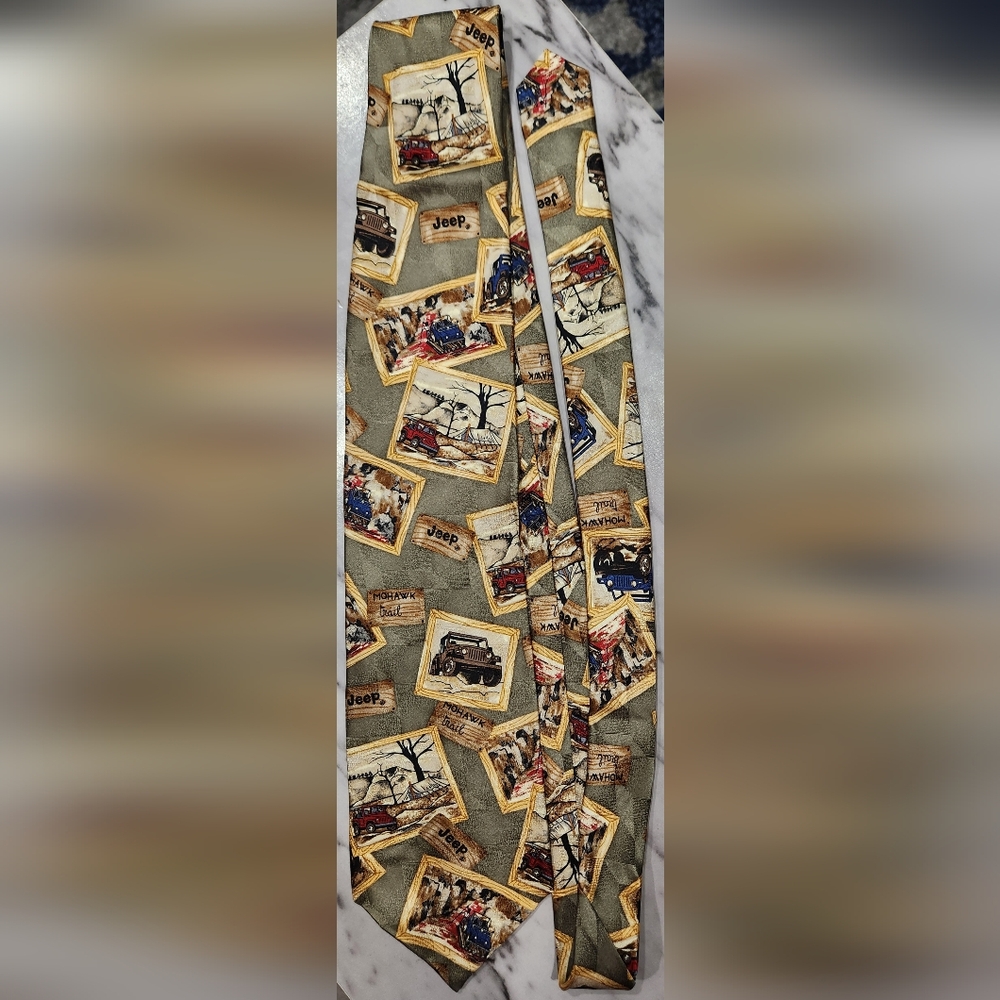 Jeep Wrangler Jeep on trails neck tie